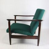 Green velvet GFM-142 Armchair by Edmund Homa, 1970s