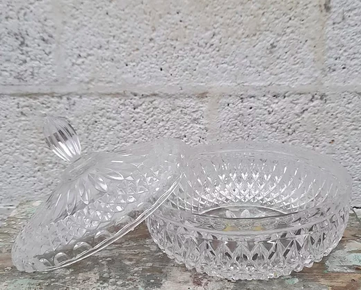 Pressed molded glass bowl
