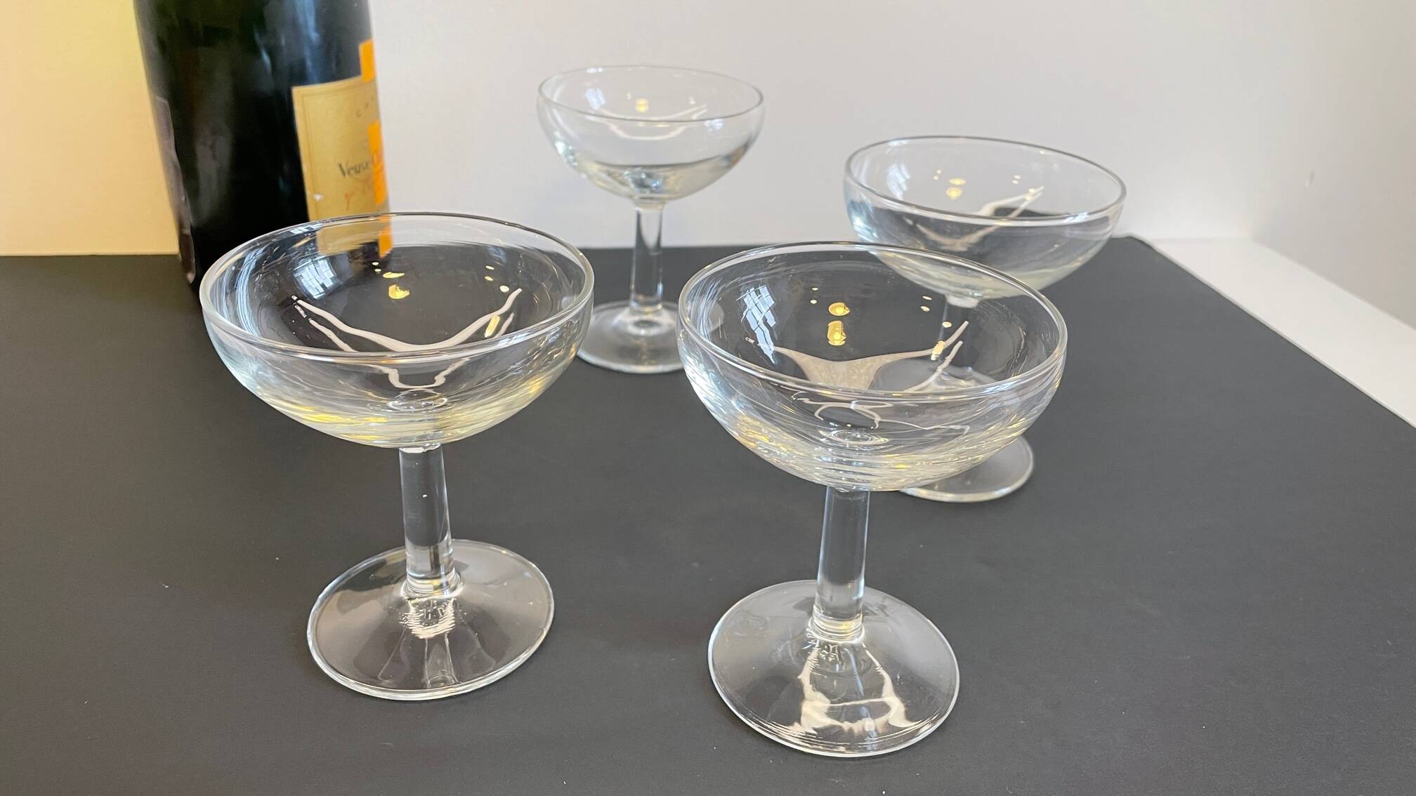 Duralex vintage champagne glasses