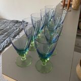 Bormioli rocco bahia blue & green art nouveau ombre verres
