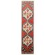 Vintage Turkish Oushak Handmade Wool Cotton Red Runner Rug 73x330