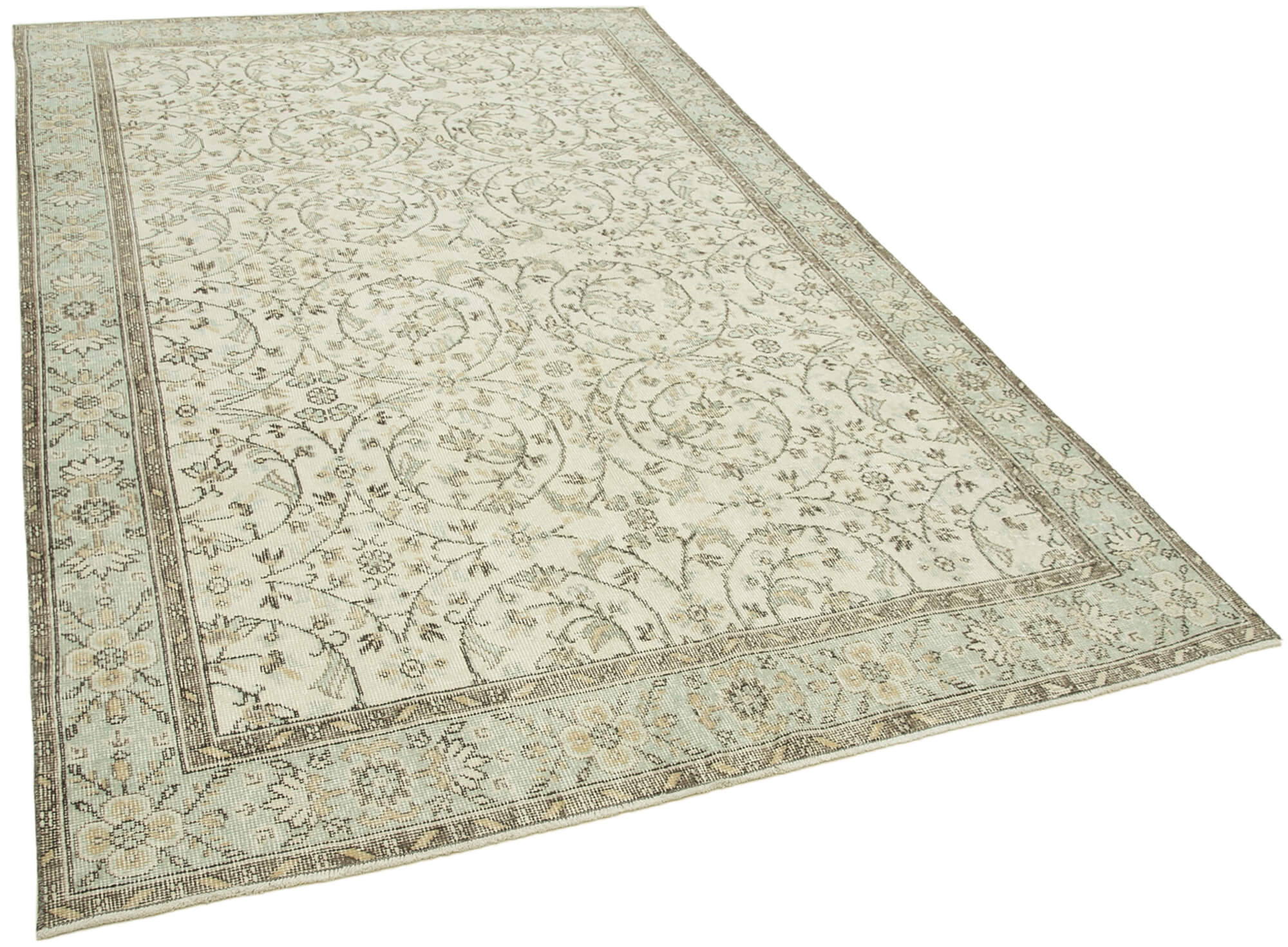 Handmade Unique Oriental Beige Carpet 183 cm x 295 cm - 38952