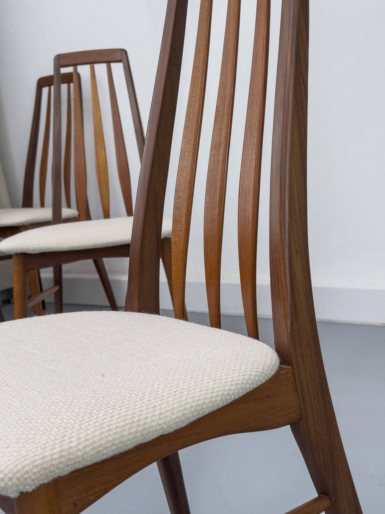 Chaises Eva en Teck par Niels Koefoed pour Koefoeds Hornslet, 1960s, Set de 6