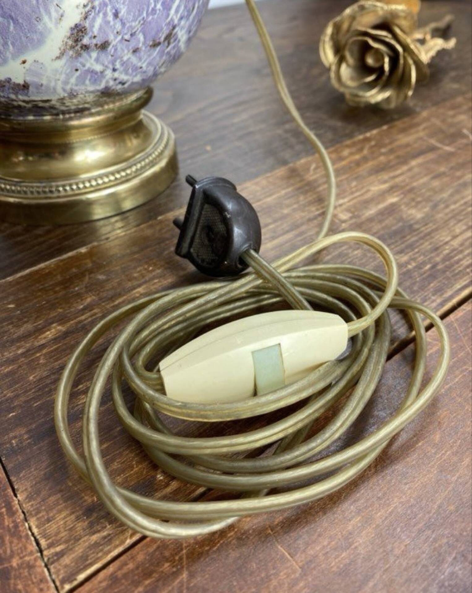 Ceramic and brass lamp