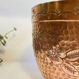 Grand cache-pot par villedieu en laiton années 70 - 80