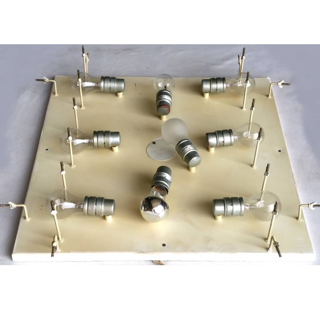 Large Heidelberg 62 ceiling lamp by Kalmar, Switzerland 1970s