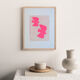 Painting on paper - h190 - neon pink - signed eawy