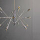 Vintage chrome sputnik style chandelier, 1970s