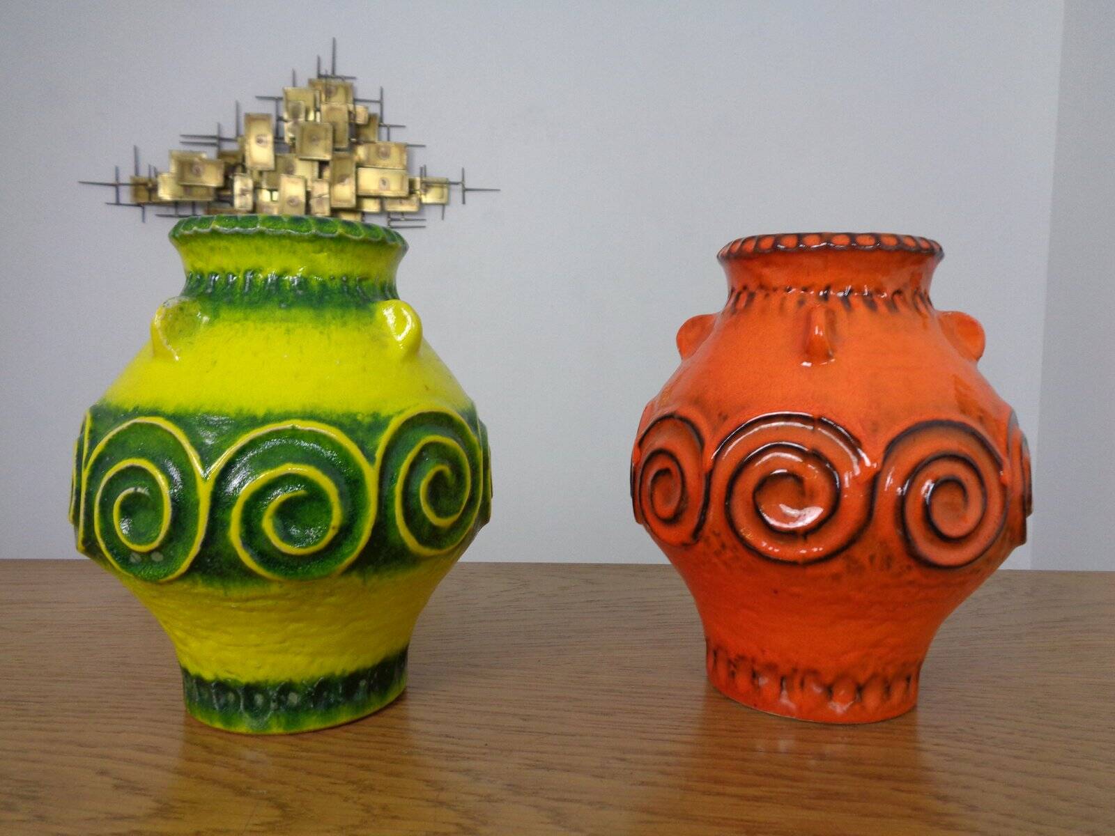 Pop Art Ceramic Vases from Jasba, Set of 2, 1970s