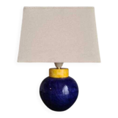 Lampe de table vintage française en pierre bleue 1980s