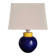 Vintage French table lamp in blue stone 1980s