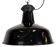 Industrial Black Enamel Factory Lamp with Cast Iron Top, 1950s
