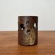 Mid-Century German Brutalist Handmade Pottery Candleholder, 1960s