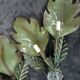 giant painted metal wall sconces Murano glass leaf 63cm