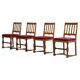 Chaises de ferme danoises en chêne massif des années 1940/50, ensemble baroque de 4.