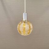Small Danish hanging lamp in glass.