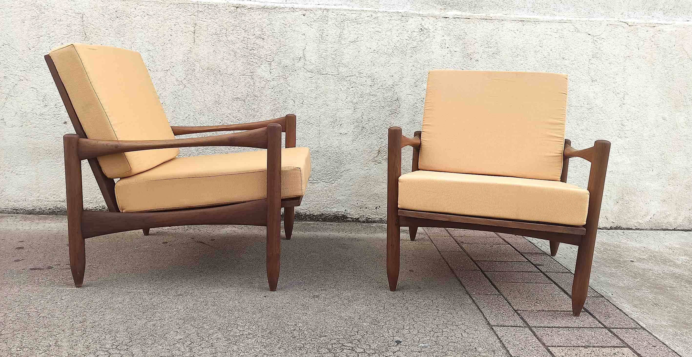 Pair of refurbished 1960s Scandinavian armchairs