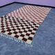 Handwoven natural wool rug, size 150/250 cm.