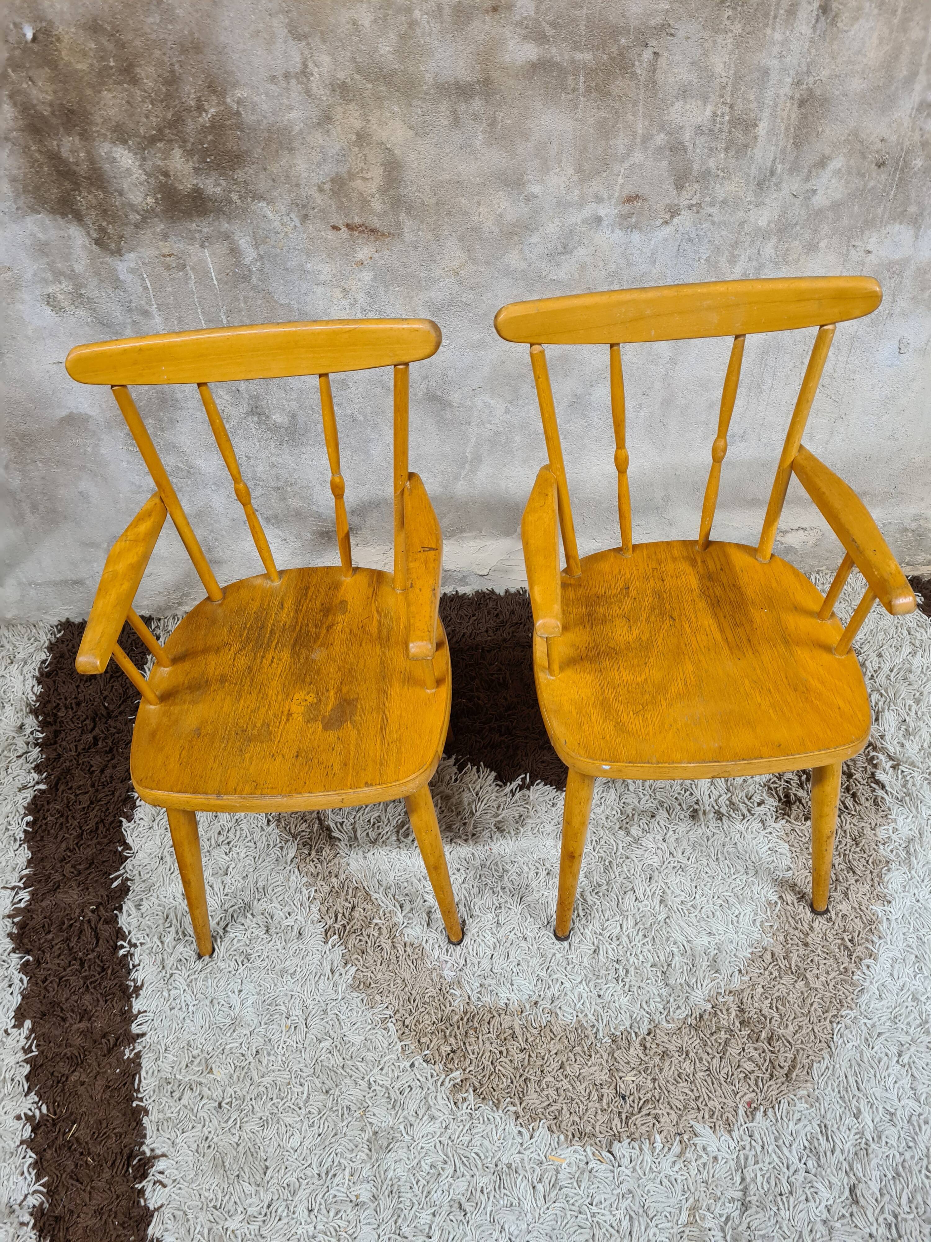 Pair of wooden armchair child Herlag