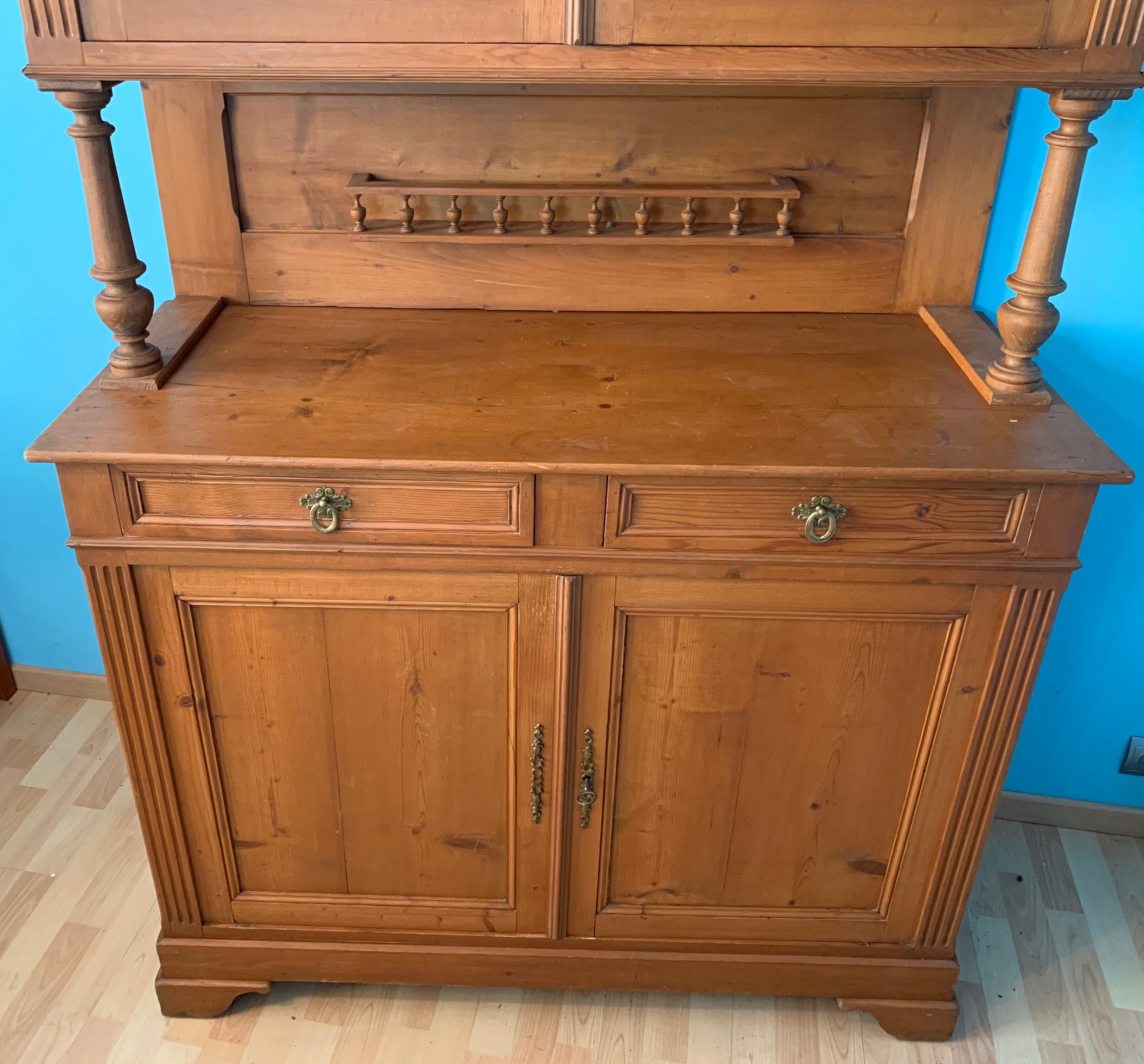 Natural wood sideboard