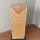 Vintage straw marquetry lamp