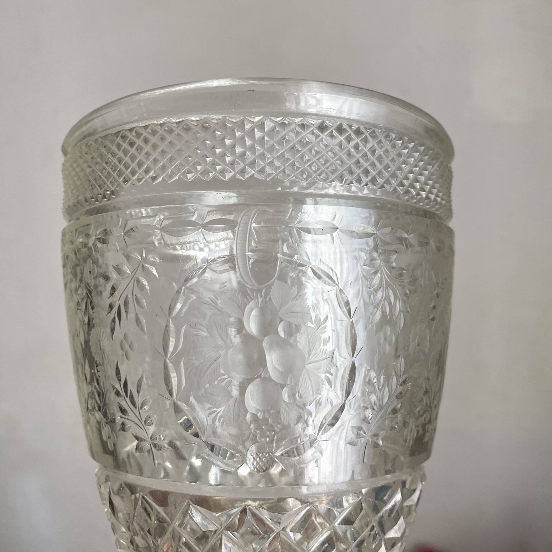 Large Médicis vase in crystal 23.5 cm