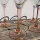12 pink cocktail glasses Luminarc cuts