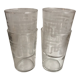 Lot de 4 verres à eau gravés années 50-60