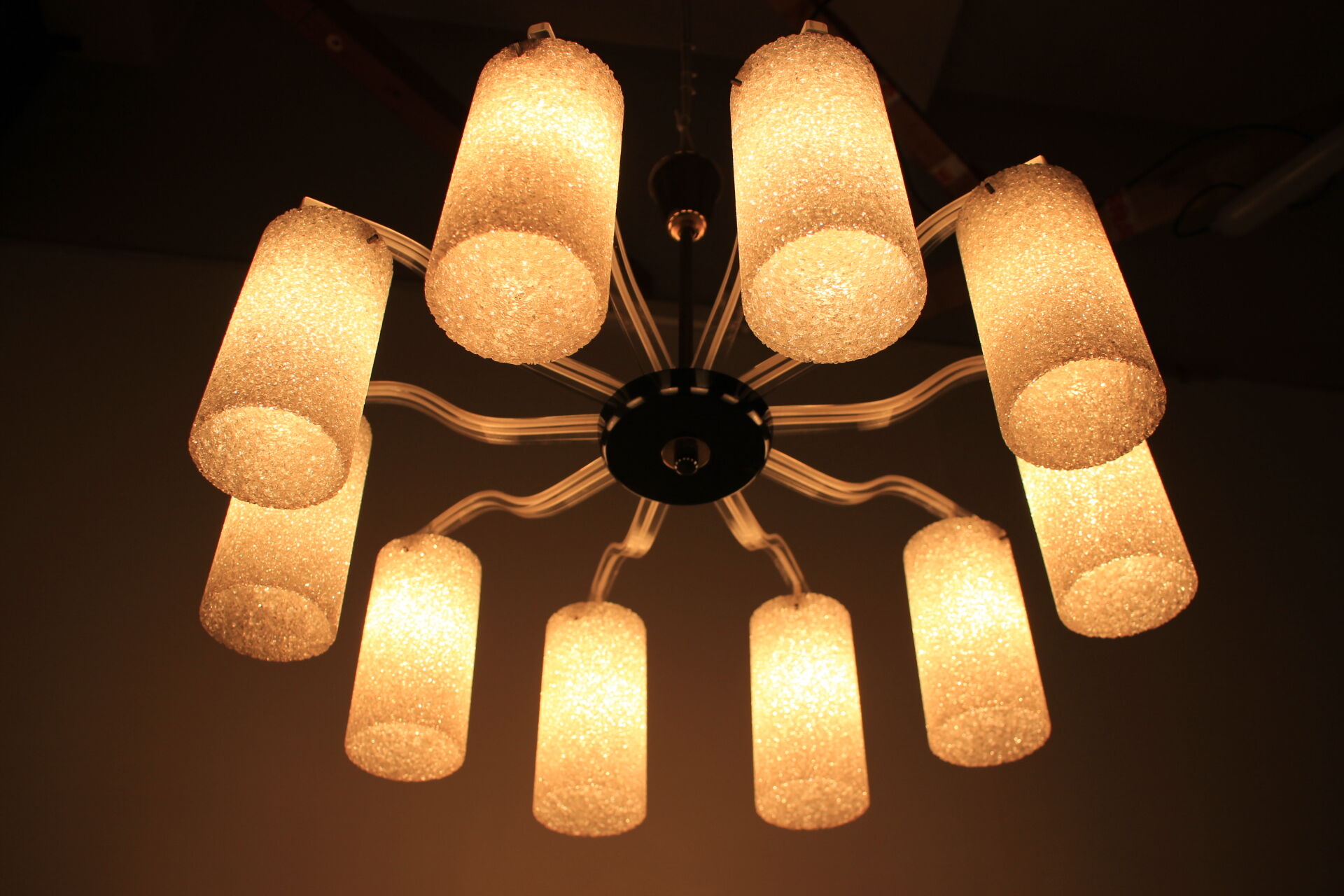 Retro plastic chandelier by Raumleuchts, 1970´s.
