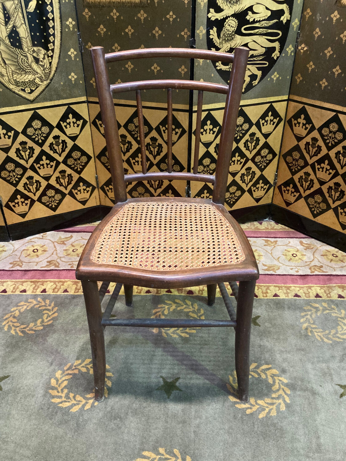 4 tanned bistro chairs