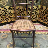 4 tanned bistro chairs