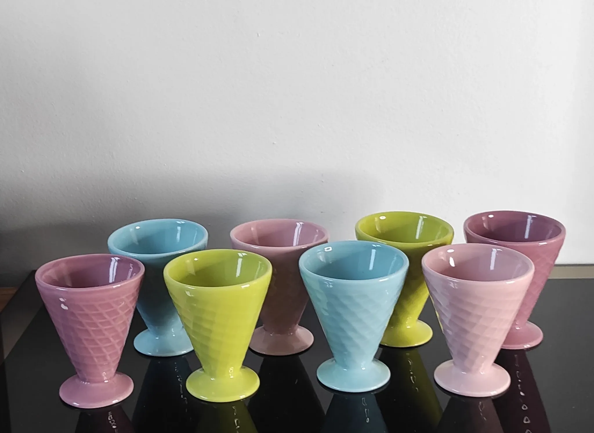 Coupes à glace vintage en céramique