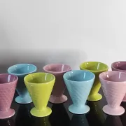Coupes à glace vintage en céramique