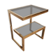 Table basse plaquée or par Belgochrom, Belgique, 1975