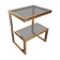 Table basse plaquée or par Belgochrom, Belgique, 1975