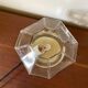 Smoked glass ceiling light ISMOS Italy 1970