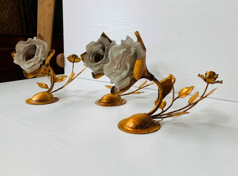 Wall Lamps Wall Lamps Lamp Roses Hollywood Regency Design 50s