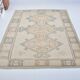 Bohemian hand knotted Oushak rug sku 3484