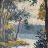 Hossegor and his pines, large triptych. 1946