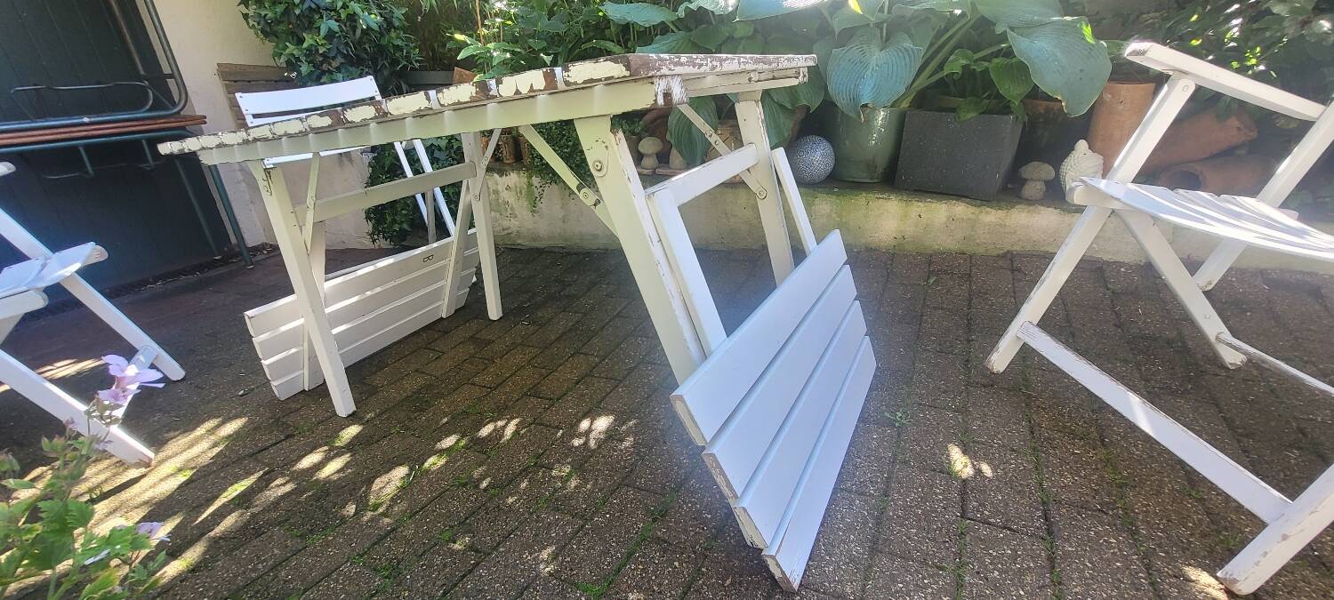 70s wooden garden furniture