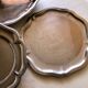 Round serving dish, stainless steel, an. 70/80