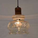 Mid-century Glass Pendant,1970's.