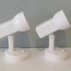 Suite of 2 white lacquered metal wall spotlights Massive edition, Belgium 1970-1980