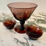 Vintage blown glass Biot service