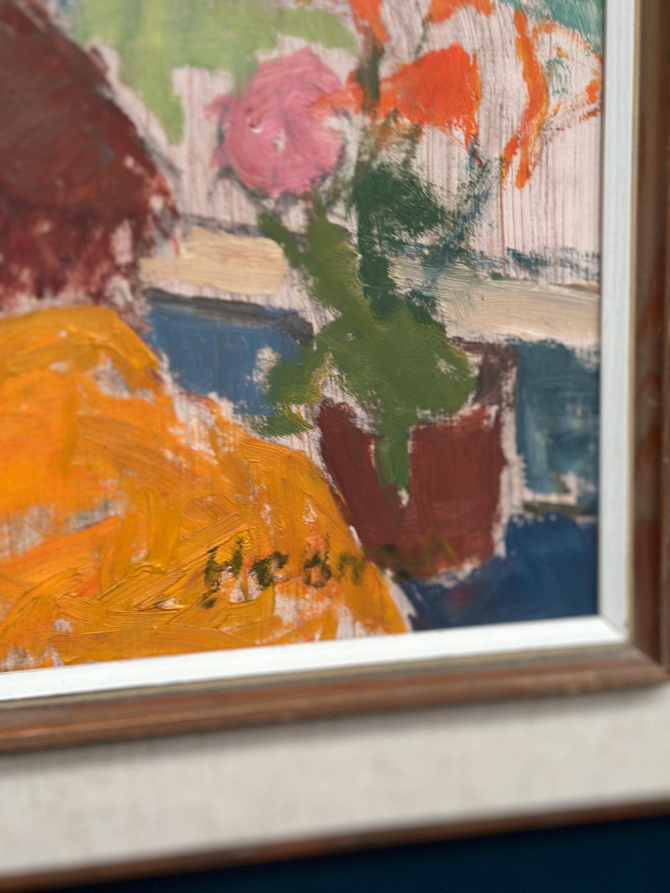 Swedish Oil on Panel – “Balcony View” by John Hedman