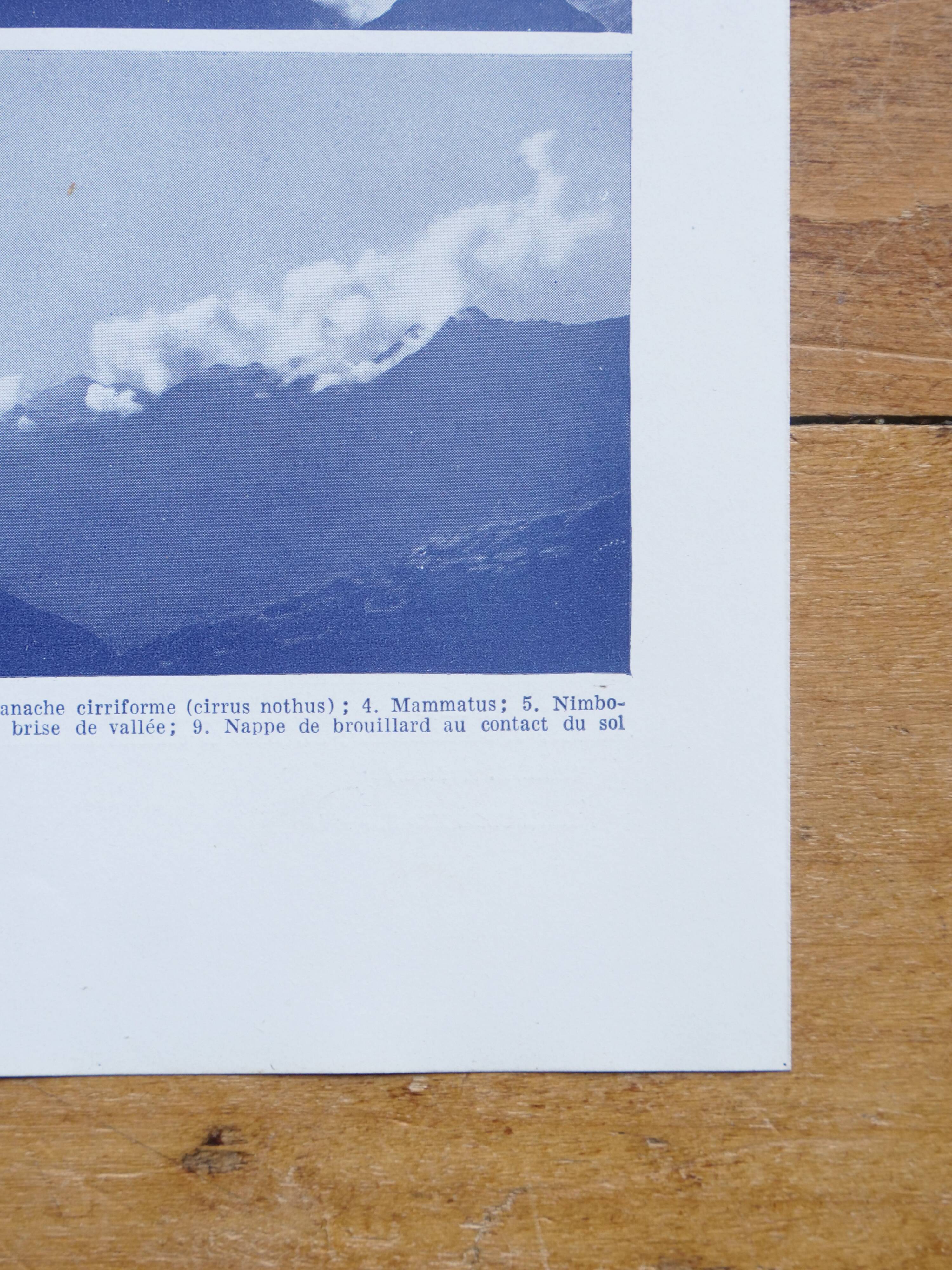 Original lithograph on clouds