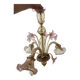 Murano glass chandelier Venetian flowers, circa 1950/1970 pink yellow