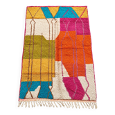 Multicoloured handmade wool Berber rug – 162 × 257 cm