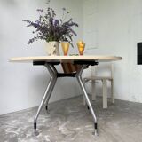 Tecno Nomos Round Table Brushed Metal