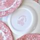 Wedgwood "Woodland" plates, pink English ironstone